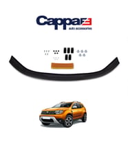 CAPPAFE Dacia Duster Ön Kaput Koruyucu Rüzgarlık 4mm Parlak Siyah 2018-›