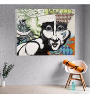 Grafiti Temalı Kanvas Tablo