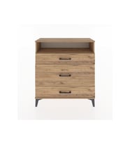 Arges Şifonyer Tek Raflı 3 Çekmeceli 88x30x96 Çam-Çam