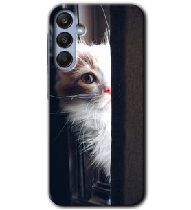 Galaxy A55 Kılıf HD Desen Baskılı Kılıf - Kedi Bakışı
