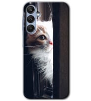 Galaxy A55 Kılıf HD Desen Baskılı Kılıf - Kedi Bakışı