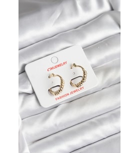 14K Gold Renk Kaplama CM Kadın Küpe