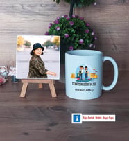 Temizlik Görevlisi Fotoğraflı Dekoratif Taş, Kupa Bardak Beyaz Hediye (Model 1)
