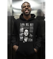 Tasarım Lana Del Rey Baskılı Unisex Oversize Şarkıcı Hoodie