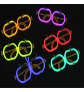 Glow Stick Elma Gözlük - Glow Partisi Gözlüğü - Glow Stick Gözlük 12 Adet