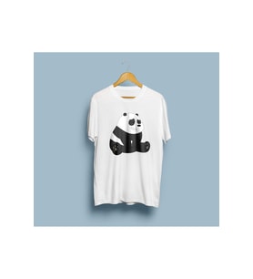 Oversize Panda Tasarım unisex T-shirt