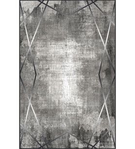 Eliana Home Baskılı, Yıkanabilir Kaymaz Taban Salon Halısı LNA0256 100x150 cm (Gri)