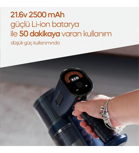 Sinbo BLDC Motorlu Dikey Kablosuz Şarjlı LED Aydınlatmalı Süpürge Svc-8620