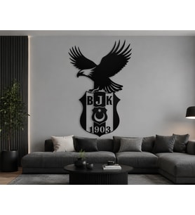 Beşiktaş Kartal Stencil Duvar Dekoru – 40x45 cm 3MM
