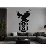 Beşiktaş Kartal Stencil Duvar Dekoru – 40x45 cm 3MM