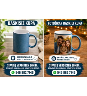 Simli Kişiye Özel Baskılı Kupa-4 Farklı Renk Seçeneği