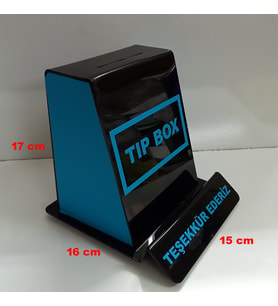 FOSFORLU MAVİ TİP BOX BAHŞİŞ KUTUSU