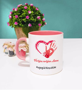 Anneler Günü Hediyesi Anneye Hediye - 2 - Kupa Bardak Pembe