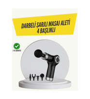 Mini Masaj Tabancası, 4 Başlık, 6 Hız, Hafif ve Taşınabilir