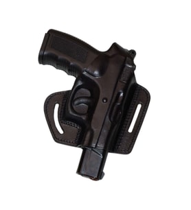 Cz 75 Deri Tabanca Kılıfı Siyah Baskılı Açık