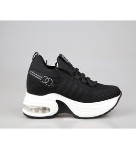 GUJA 25y300-14 Dolgu Topuk Siyah Kadın Sneakers