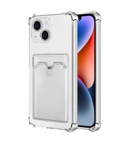 Microsonic Apple iPhone 15 Plus Card Slot Shock Kılıf Füme (Renksiz)