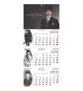 2026 Atatürk Gemici Duvar Takvimi - Gazi
