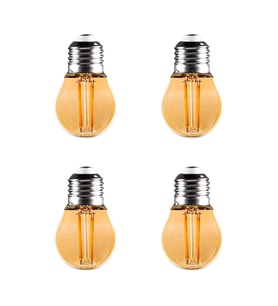 Begüsa 4 Adet Rustik Led Ampul Sarı Top