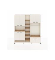 Arges Dolap 18 Raflı 8 Kapaklı Tek Askılı 220x30x243 Aytaşı-Aytaşı/Çam