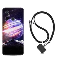 Xiaomi Redmi 12C Kılıf Silikon Boyun Askılı İpli Desenli Silikon Super Planet 1797