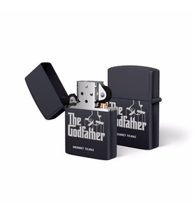 Kişiye Özel God Father Tasarımlı  Benzinli Metal Çakmak