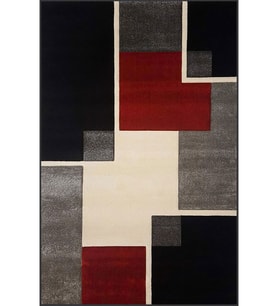 Eliana Home Baskılı, Yıkanabilir Kaymaz Taban Salon Halısı LNA1770 100x150 cm (Kırmızı)
