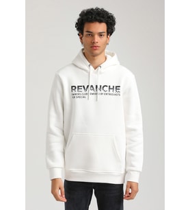 Kapüşonlu Ekru Slim Fit Hoodie 23FWM64062