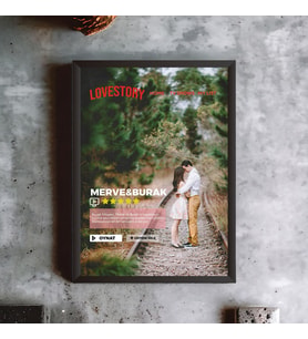 Kendin Tasarla Kişiye Özel Netflix Sinema Tasarım Film Poster Fotoğraf Çerçevesi 23x32cm