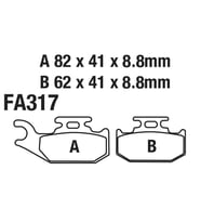 Suzukı Arka Fren Dısk Balatası Fa317 Atv Cf Moto 550 Uyumlu Lt-A 500 Bombardıe Can-Am Cannondale Jo