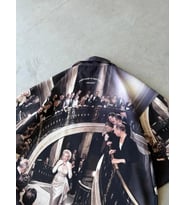 marilyn monroe desenli double hürrem kumaş oversize gömlek