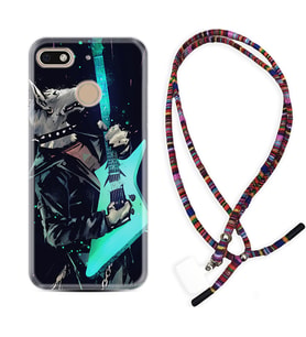 General Mobile GM8 Go GM9 GM20 Pro Plus Kılıf Boyun Asklı Rasta Silikon Dog Guitar 1789