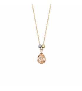 Tektaş Altın Kolye 14K Rose  Dorikalı