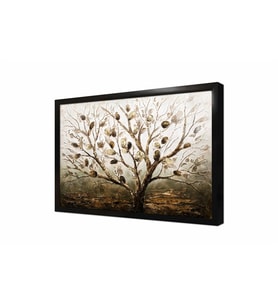 Tablosan Modern Tekli Ağaç Çerçeveli Cam Tablo
