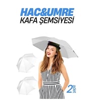 Hac Umre Kafa Şemsiyesi Güneş Koruma Şemsiyesi 2 Adet 716267