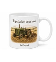 Traktör Çizimli Toprağın Bereketi Çiftçi ve Ziraat Odası Kupası Hediye Bardak