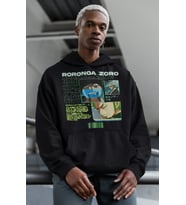 Roronoa Zoro Baskılı Unisex Oversize One Piece Anime Hoodie