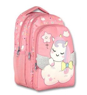 Ümit Çanta Cennec Pembe Simli Kanatlı Unicorn İlkokul Çantası - Kız Çocuk