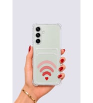 Samsung Galaxy S24 Kartlıklı Aşk Sinyali Desenli Kılıf