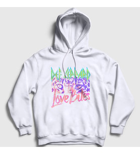 Presmono Unisex Beyaz Love Bites Def Leppard Kapüşonlu Sweatshirt 550293tt