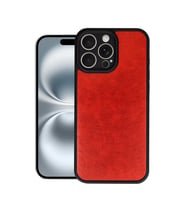 Iphone 16 Kılıf Aras Deri Kapak - Kırmızı