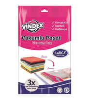 Vindex Vakumlu Giyisi Yastık Yorgan Saklama Torbası Poşeti Hurç - Large - 50x70 Cm. -1 Adetlik Paket