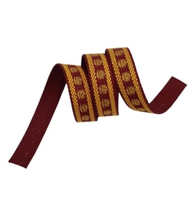 Angel Çanta Aksesuar 3 cm Polyester Kolon Bordo Gold Simli 1 Metre