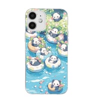Iphone 12 Uyumlu Panda Tasarımlı Şeffaf Telefon Kılıfı