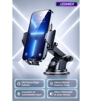 Att-39 Lux Uyumlu Otomatik Klipsli Araba Telefon Tutacağı Vakumlu Yüksek Kalite Telefon Tutucu