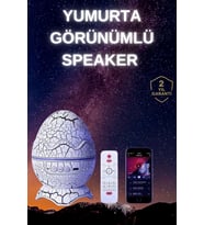 Northcity Yumurta Şeklinde Su Dalgalı Bluetooth Speaker Lamba - Renkli Şarjlı Projeksiyonlu Gece Lambası