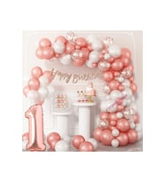 Rose Goldlu 1 Yaş Balon Zinciri