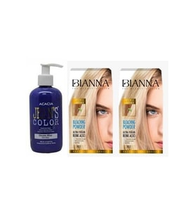 Jean S Color Mavi Rüya Saç Boyası 250 Ml + 2 Paket Bianna Açıcı
