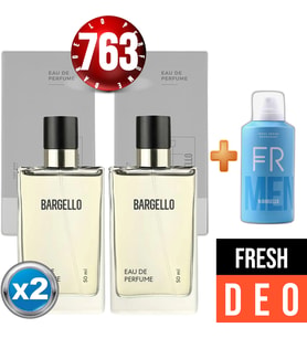 Bargello 763x2(2 adet) Erkek Parfüm Fresh 50 ml EDP + Fresh Erkek Deodorant 150 ml