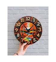 bilge Tasarım retro Duvar Saati 35 x 35 CM (Çok Renkli)
